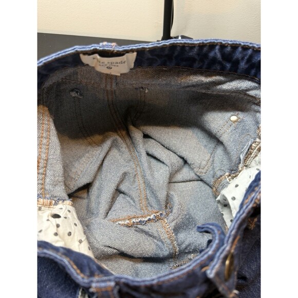 Kate Spade Denim Straight Leg Wide Cuff Jeans Cotton Dark Wash Sz 2 - Picture 10 of 12